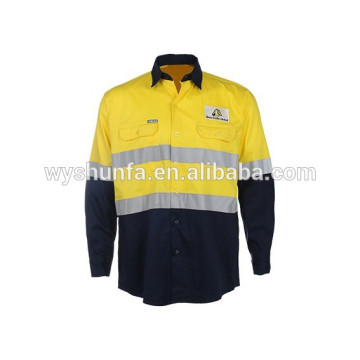 Hohe Sichtbarkeit Polyester / Baumwolle Jacke Reflektierende Arbeitskleidung